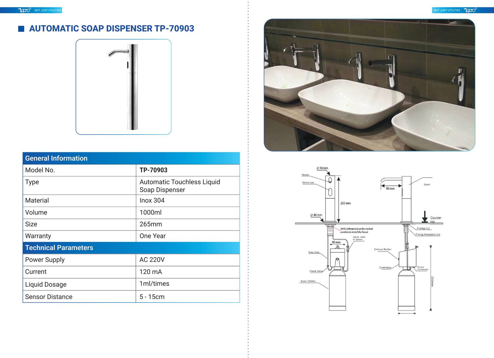 Thiết bị vệ sinh cảm ứng TPPRO Catalogue và Bảng giá mới nhất  /Page 7
